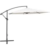 vidaXL Parapluie 3 m blanc sable