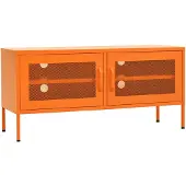 vidaXL Armoire TV orange 105x35x50 cm Acier