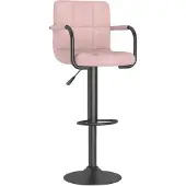 vidaXL Tabouret de bar en velours rose