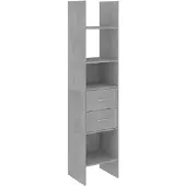 vidaXL Bibliothèque Gris béton 40x35x180 cm Bois d’ingénierie