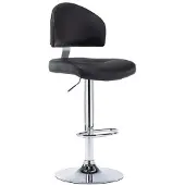 vidaXL Tabouret de bar noir similicuir