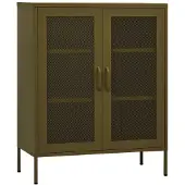 vidaXL Armoire de rangement Vert olive 80x35x101,5 cm Acier