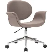 vidaXL Chaise de salle à manger Tissu Taupe pivotant