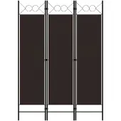 vidaXL Cloison de séparation 3 panneaux Marron 120x180 cm