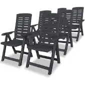 vidaXL Chaises longues de jardin 6 pcs. Anthracite