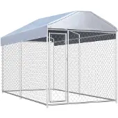vidaXL Chenil d'extérieur avec toit 382x192x225 cm