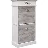 vidaXL Armoire à chaussures Gris 50 x 28 x 98 cm Bois de Paulownia