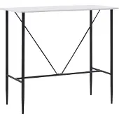 vidaXL Table de bar blanche 120 x 60 x 110 cm MDF
