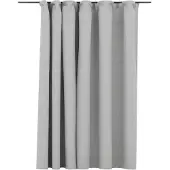 vidaXL Rideau occultant d'aspect de lin avec crochets Gris 290x245 cm