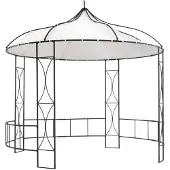 vidaXL Pavillon 300 x 290 cm Blanc Rond
