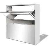 vidaXL Meuble à chaussures 2 étages avec miroir 63x17x67 cm Blanc