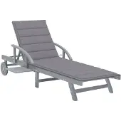 vidaXL Bain de soleil avec support acacia massif