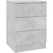 vidaXL Table de chevet Gris béton 38x35x56 cm Bois d'ingénierie