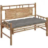 vidaXL Banc de jardin avec support 120 cm bambou