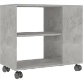 vidaXL Table d'appoint Gris béton 70x35x55 cm Bois d'ingénierie
