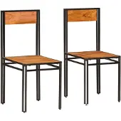 vidaXL Chaises de salle à manger 2 pcs. Bois massif acacia