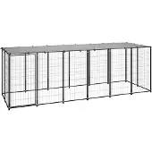 vidaXL Chenil noir 330x110x110 cm Acier