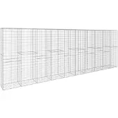 vidaXL Mur de gabions avec couverture Acier galvanisé 600 x 50 x 200 cm