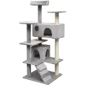 vidaXL Arbre à chat Sisal 125 cm Gris