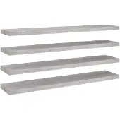 vidaXL Étagères murales flottantes 4 pcs gris béton 120x23,5x3,8cm MDF