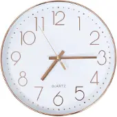 vidaXL Horloge murale 30 cm or rose