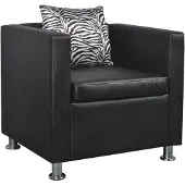 vidaXL Fauteuil noir similicuir