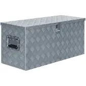 vidaXL Boîte en aluminium 90,5x35x40 cm Argenté