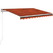 vidaXL Store rétractable automatique 300x250 cm Orange et brun