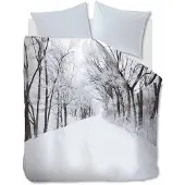 Ambiante Housse de Couette Ambiante Amira Blanc Coton-140 x 200 / 220 cm | 1-personne