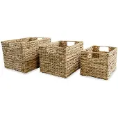 vidaXL Panier de rangement 3 pcs Jacinthe d'eau