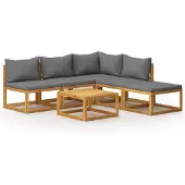 vidaXL Ensemble de salon de jardin en bois massif d'acacia Meubles de jardin