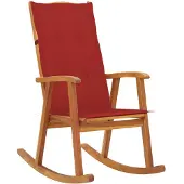 vidaXL Chaise à bascule avec supports en bois massif d'acacia