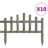 vidaXL Bordures de gazon 10 pcs. Bois de sapin 4,4 m
