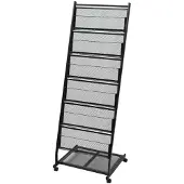 vidaXL Porte-revues 47,5 x 43 x 133 cm Noir A4
