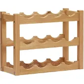 vidaXL Casier à bouteilles 12 bouteilles 47x21x36 cm Bois de chêne