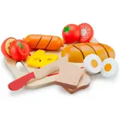 Woet Plateau avec divers aliments,