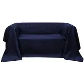 vidaXL Housse de canapé Micro-suède Bleu marine 270x350 cm