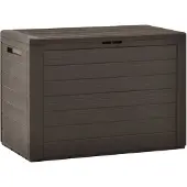 vidaXL Coffre de jardin brun 78x44x55 cm