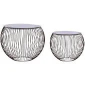 vidaXL Table basse 2 pcs. Golden
