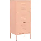 vidaXL Armoire de rangement Rose 42,5x35x101,5 cm Acier