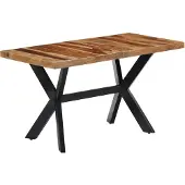 vidaXL Table de salle à manger 140x70x75 cm en bois massif d'acacia