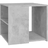 vidaXL Table d'appoint gris béton 50x50x45 cm bois d'ingénierie