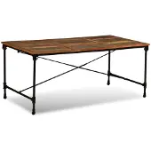 vidaXL Table de salle à manger en vieux bois massif 180 cm