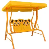 vidaXL Balançoire hollywood pour enfants jaune 115 x 75 x 110 cm Tissu