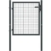 vidaXL Portail de jardin grillagé en acier galvanisé gris 100 x 75 cm
