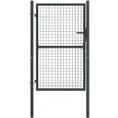 vidaXL Portail de jardin grillagé en acier galvanisé gris 100 x 150 cm