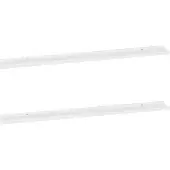 vidaXL Étagères murales 2 pcs Blanc brillant 115x9x3 cm