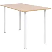 vidaXL Table à manger 120x60x73 cm Chêne et blanc