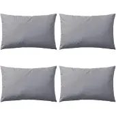 vidaXL Oreiller d'extérieur lot de 4 60 x 40 cm Gris