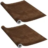 vidaXL Films autoadhésifs pour portes 2 pcs Chêne foncé 210x90 cm PVC